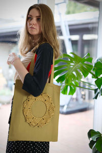 Tote Bag with handmade Mandala